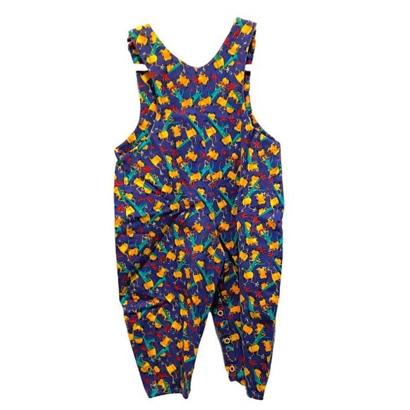 Vintage 100% Cotton Retro In Living Colour MC Hammer 2T Toddler Purple Overalls - Picture 2 of 6